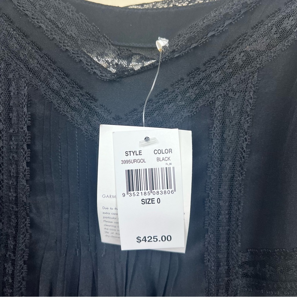 ZIMMERMANN Pintuck Jumpsuit In Black 0 Wide Leg Silk Lace - Picture 6 of 8